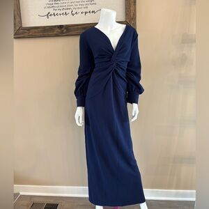 SHEIN Curve Deep Blue Long Sleeve Dress size 1X